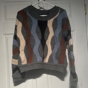Deluc Multicolor Wave Pattern Sweater